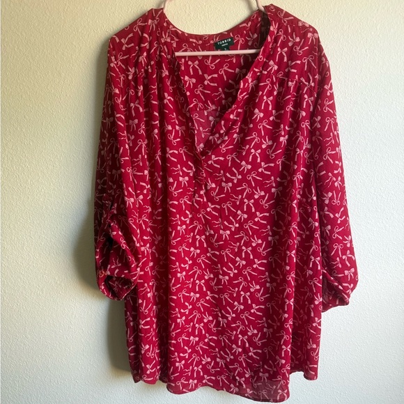 torrid Tops - Torrid Harper Georgette Bow Blouse